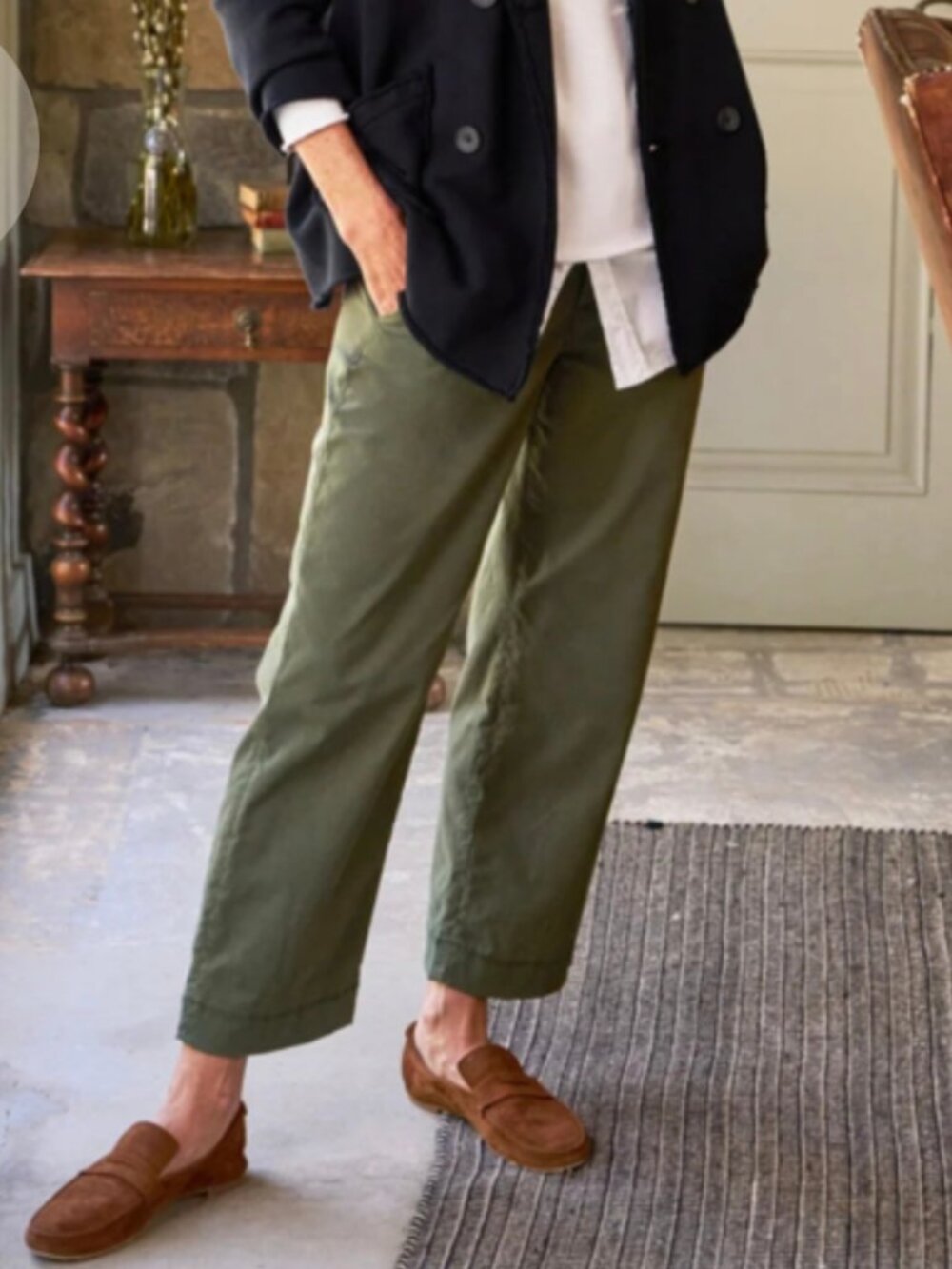 Frank & Eileen Westport Pant in Army Green